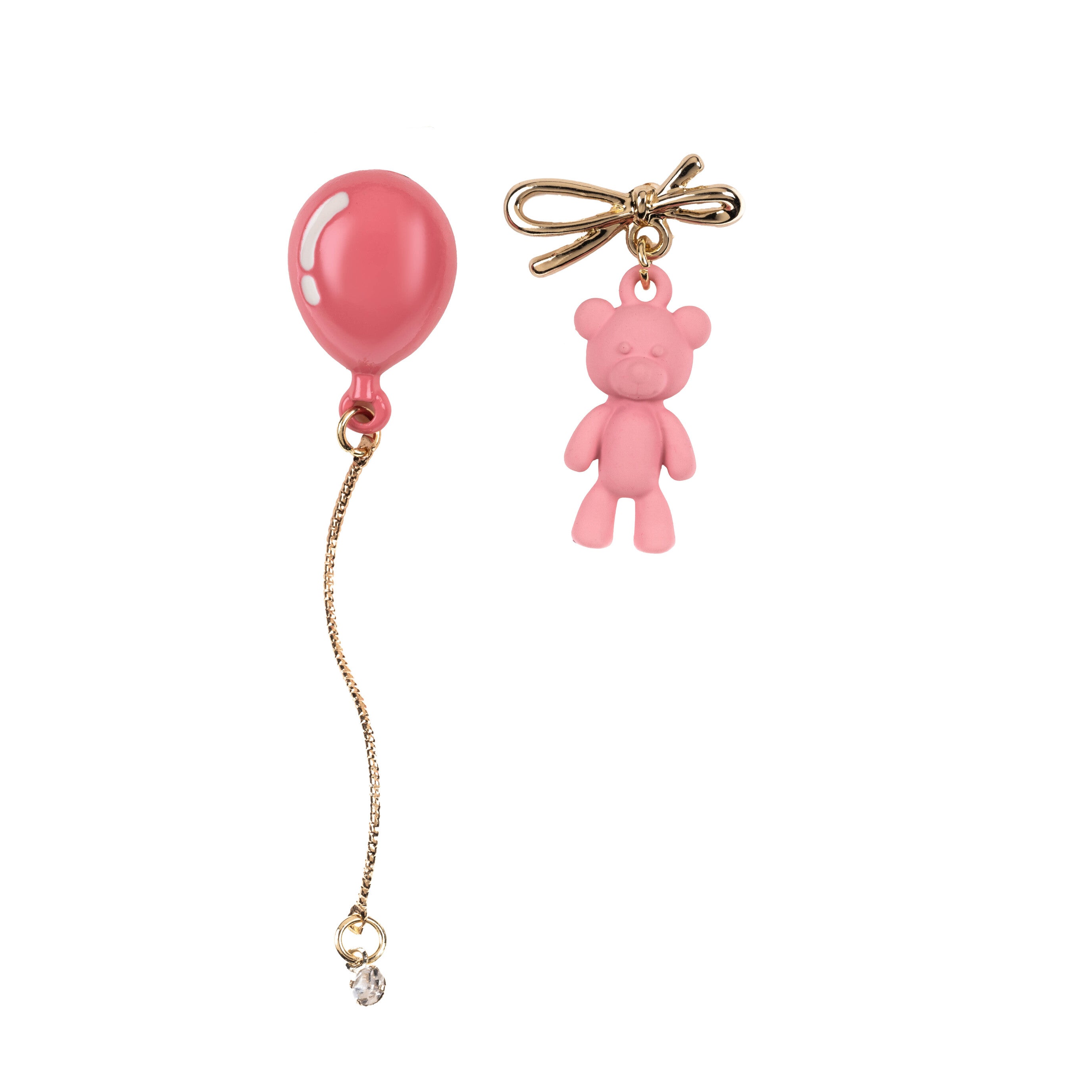 Soaring Teddy - Pink - Dangle Earrings