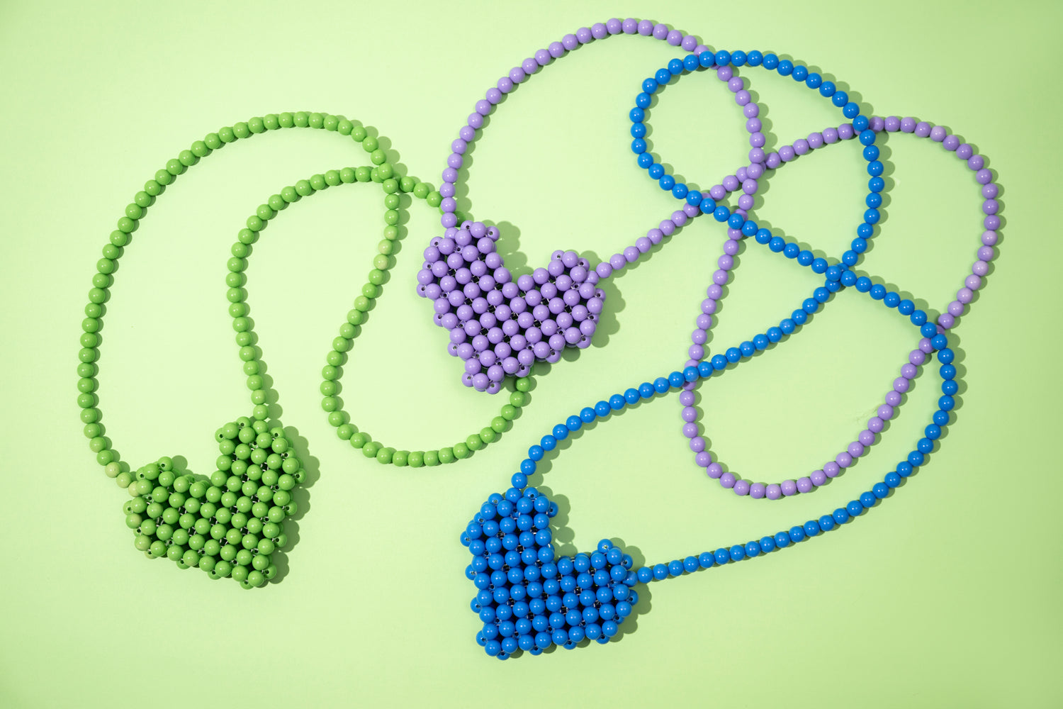 Mini Bead My Heart Bag - Purple