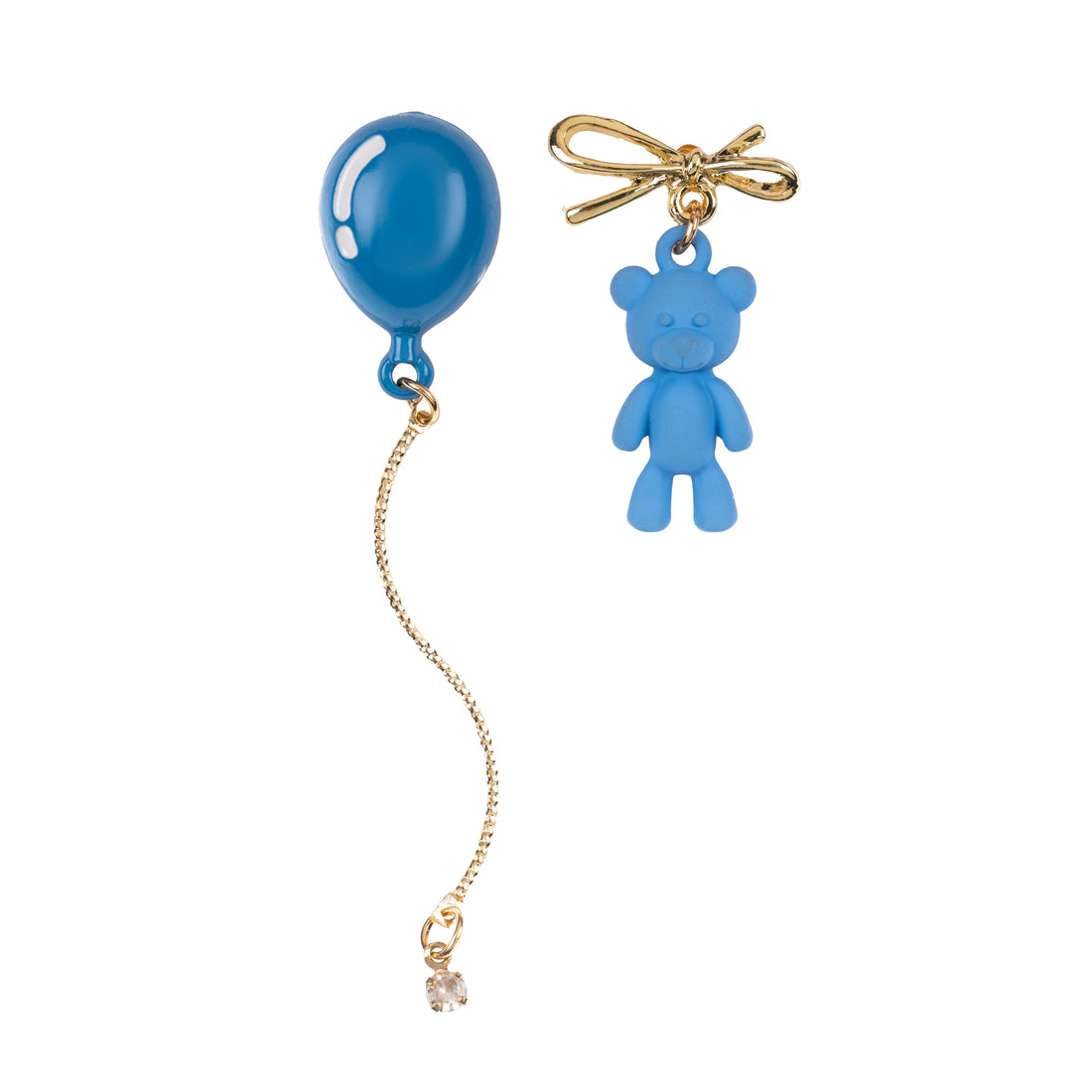 Soaring Teddy - Blue - Dangle Earrings
