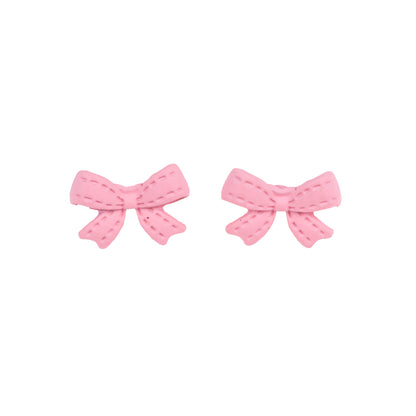 Tiny Knots - Pink  - Stud Earrings