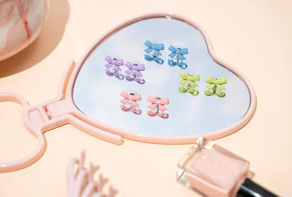 Tiny Knots - Pink  - Stud Earrings