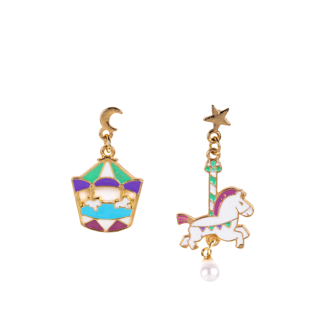 Unicorn Whirl Earrings - Dangle Earrings