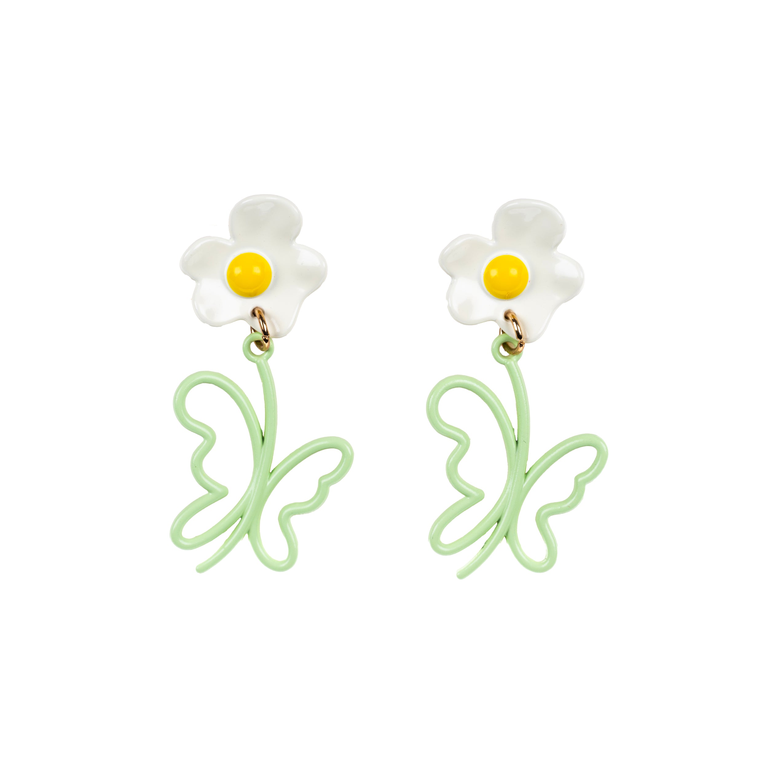Butterfly Blossoms - Yellow - Dangle Earrings