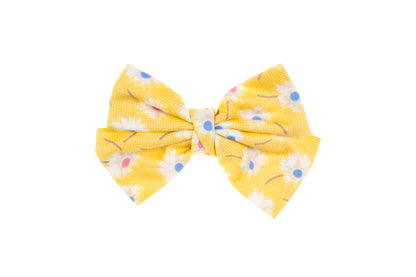 Yellow Plaid  - Bow Hairclip
